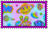 stamp: space-themed lisa frank stickers