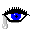 crying blue eye icon
