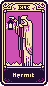 pixel art of the Hermit tarot card