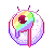 dripping rainbow eyeball