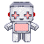small robot with color-changing eyes and torso